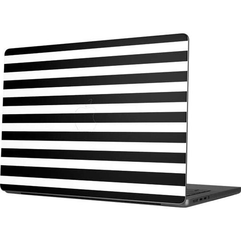 White and Black Stripes Apple MacBook Pro 14-inch Skin
