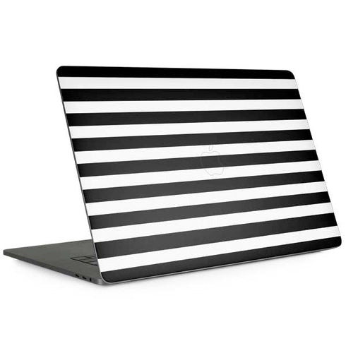 White and Black Stripes MacBook Skins