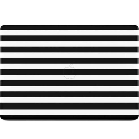 White and Black Stripes MacBook Skins