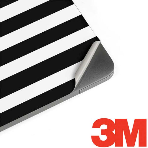 White and Black Stripes MacBook Skins