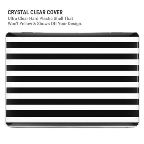 White and Black Stripes MacBook Cases