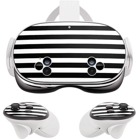 White and Black Stripes Meta Quest 3S Skin