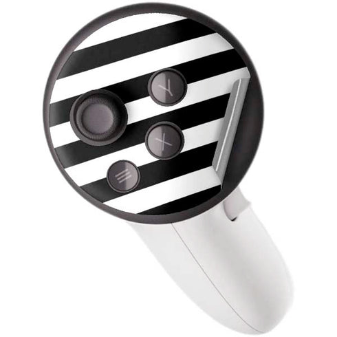 White and Black Stripes Meta Quest 3S Skin