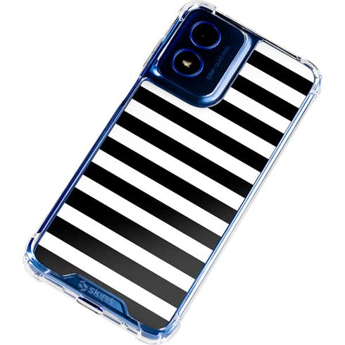 White and Black Stripes Moto G 5G (2024) Clear Case