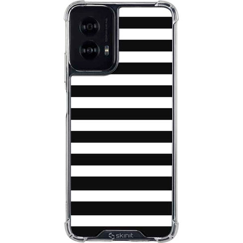 White and Black Stripes Moto G Power 5G (2024) Clear Case
