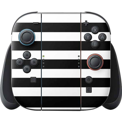 White and Black Stripes Nintendo Switch 2 (2025) Joy-Con Controller Skin
