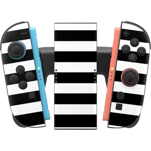 White and Black Stripes Nintendo Switch 2 (2025) Joy-Con Controller Skin