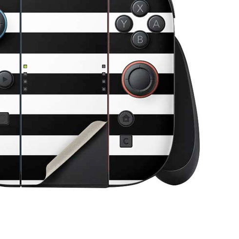 White and Black Stripes Nintendo Switch 2 (2025) Joy-Con Controller Skin