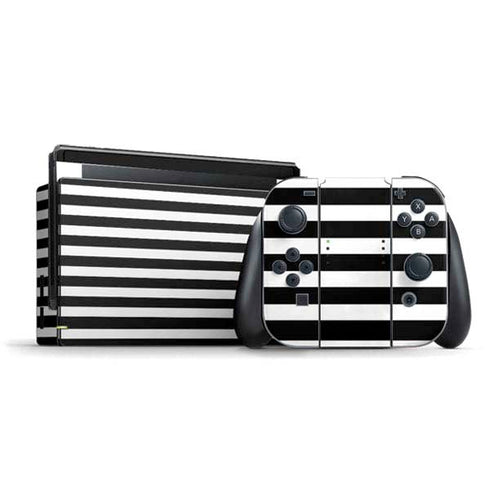 White and Black Stripes Nintendo Skins