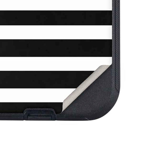 White and Black Stripes Otterbox Defender iPhone Skin