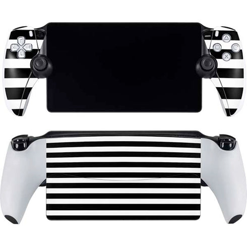 White and Black Stripes PlayStation Portal Remote Player Skin