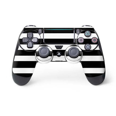 White and Black Stripes PlayStation PS4 Skins