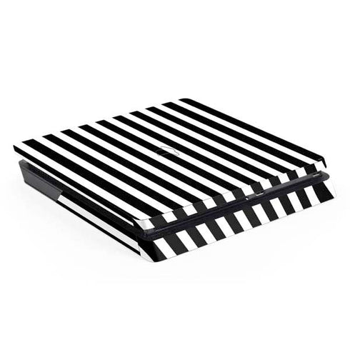 White and Black Stripes PlayStation PS4 Skins
