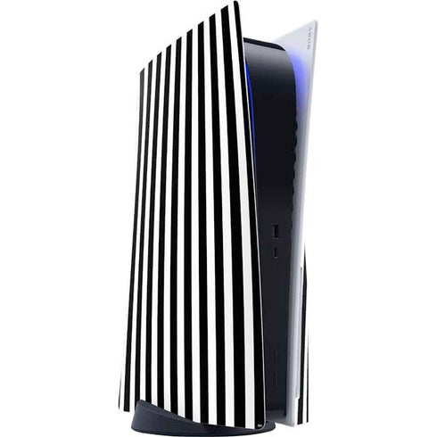 White and Black Stripes PlayStation PS5 Skins