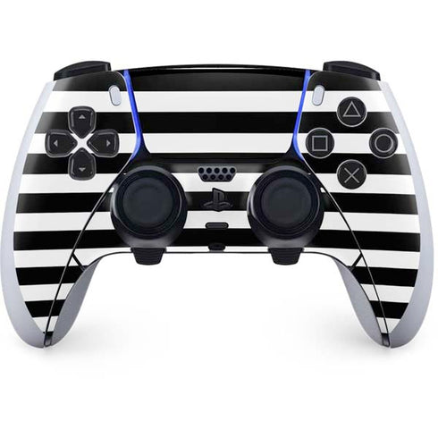 White and Black Stripes PlayStation PS5 Skins