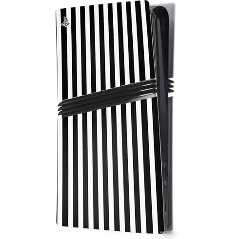 White and Black Stripes PS5 Pro Console Skin