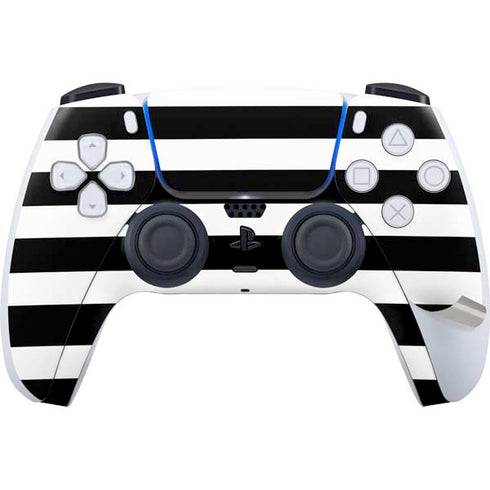 White and Black Stripes PS5 Pro Disk Bundle Skin