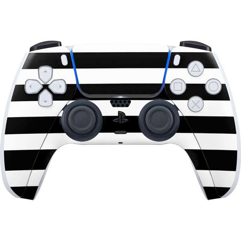 White and Black Stripes PlayStation PS5 Skins