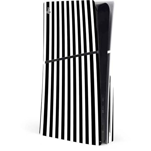 White and Black Stripes PlayStation PS5 Skins