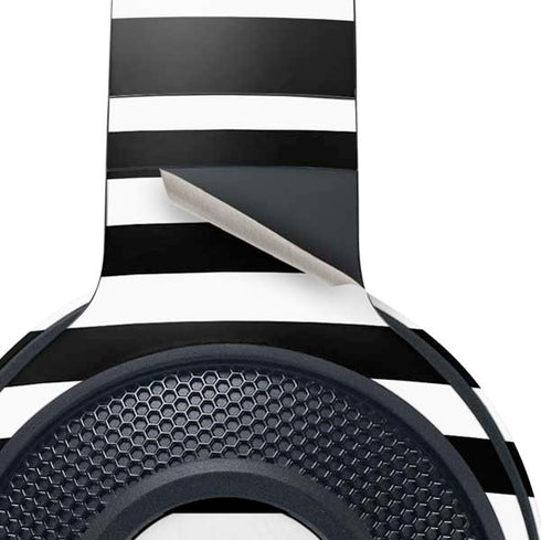 White and Black Stripes Razer Kraken X Skin
