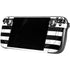 White and Black Stripes Steam Deck Handheld Gaming Computer OLED Skin