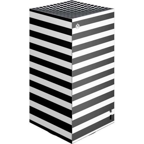 White and Black Stripes XBox Series X Digital Edition Console Skin