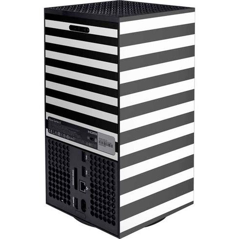 White and Black Stripes XBox Series X Digital Edition Console Skin