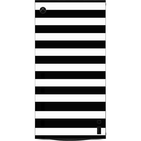 White and Black Stripes XBox Series X Digital Edition Console Skin