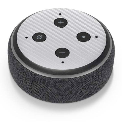 White Carbon Fiber Specialty Texture Material Amazon Echo Dot Skin
