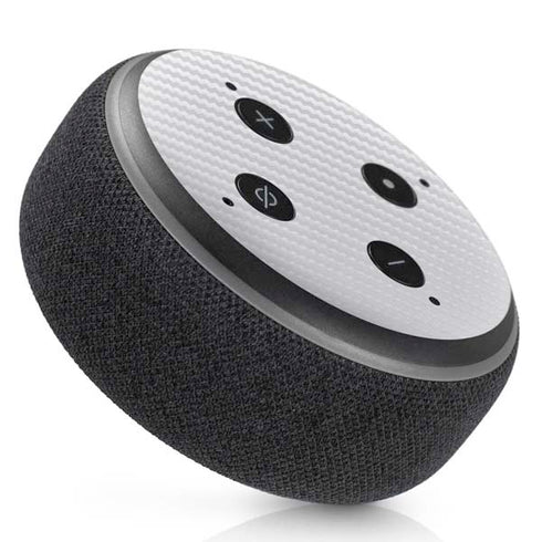 White Carbon Fiber Specialty Texture Material Amazon Echo Dot Skin