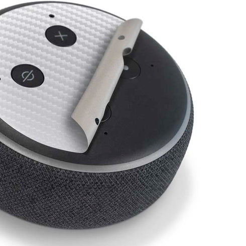 White Carbon Fiber Specialty Texture Material Amazon Echo Dot Skin