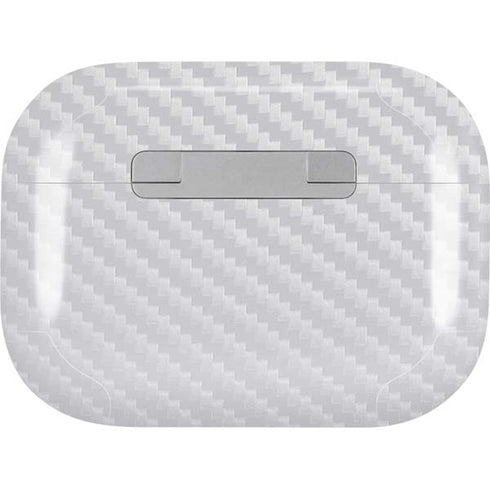 White Carbon Fiber Specialty Texture Material AirPods Skins