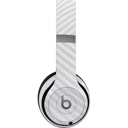 White Carbon Fiber Specialty Texture Material Beats Solo 4 Wireless Headphones Skin