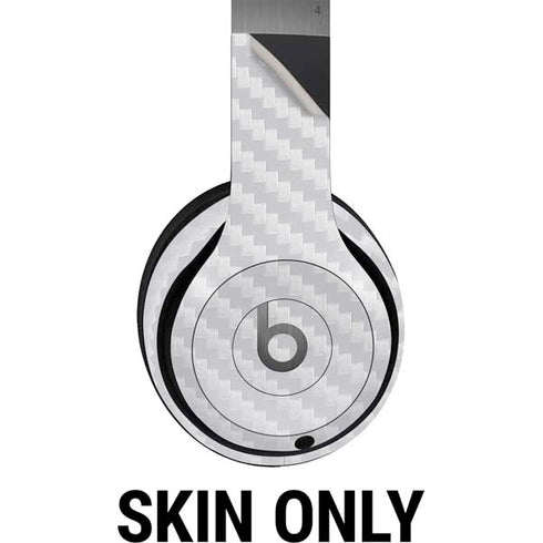 White Carbon Fiber Specialty Texture Material Beats Solo 4 Wireless Headphones Skin