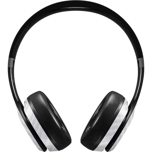 White Carbon Fiber Specialty Texture Material Beats Solo 4 Wireless Headphones Skin
