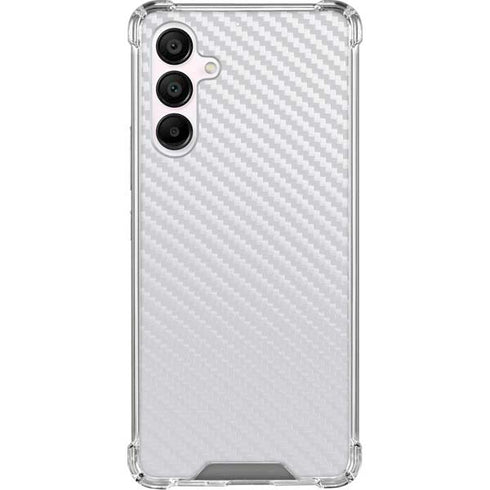 White Carbon Fiber Specialty Texture Material Galaxy A16 5G Clear Case