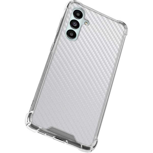 White Carbon Fiber Specialty Texture Material Galaxy A16 5G Clear Case
