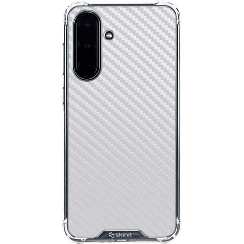 White Carbon Fiber Specialty Texture Material Galaxy A36 5G Clear Case