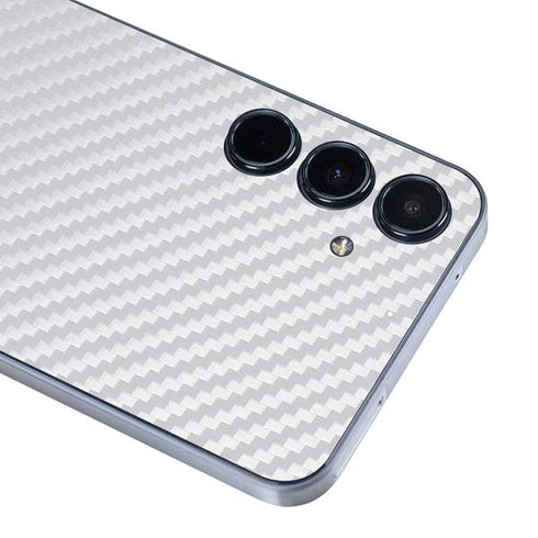 White Carbon Fiber Specialty Texture Material Galaxy A36 5G Skin