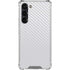 White Carbon Fiber Specialty Texture Material Galaxy S24 FE Clear Case