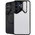 White Carbon Fiber Specialty Texture Material Galaxy S25 Kickstand Case