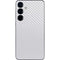 White Carbon Fiber Specialty Texture Material Galaxy S25 Plus Skin