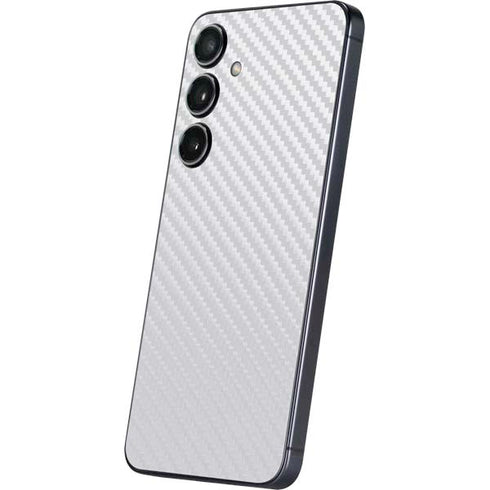 White Carbon Fiber Specialty Texture Material Galaxy S24 Plus Skin