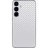 White Carbon Fiber Specialty Texture Material Galaxy S25 Skin