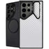White Carbon Fiber Specialty Texture Material Galaxy S25 Ultra Kickstand Case