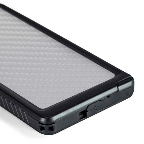 White Carbon Fiber Specialty Texture Material Galaxy S24 Ultra Waterproof Case