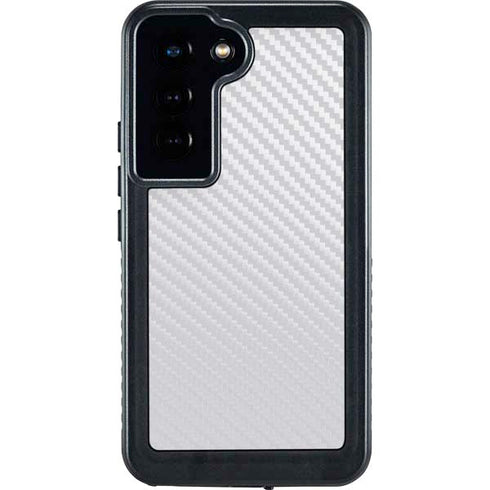 White Carbon Fiber Specialty Texture Material Galaxy S24 Waterproof Case