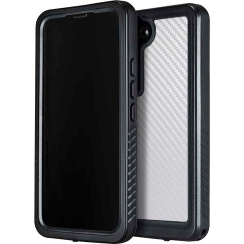White Carbon Fiber Specialty Texture Material Galaxy S24 Waterproof Case
