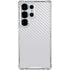 White Carbon Fiber Specialty Texture Material Galaxy S25 Ultra Clear Case