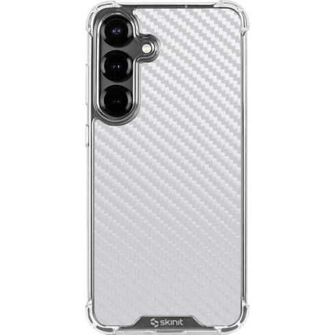 White Carbon Fiber Specialty Texture Material Galaxy S26 Plus Clear Case